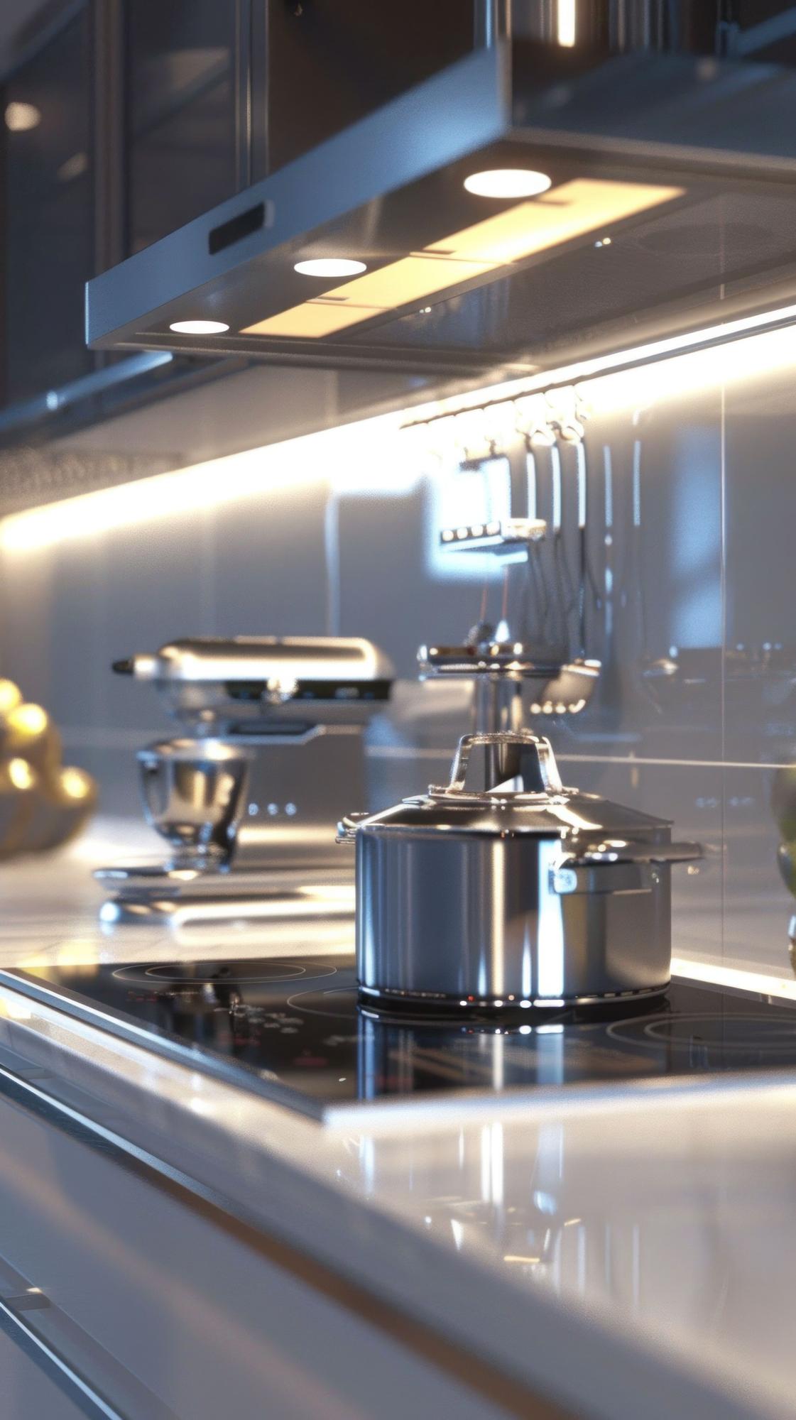 Cucina professionale con attrezzatura moderna